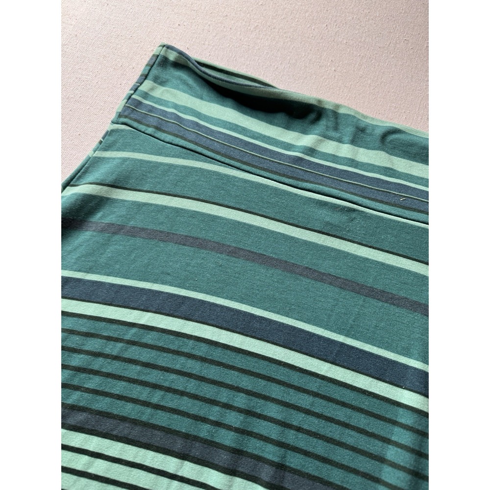 Lularoeβ Azure A-Line Skirt Plus Size 3XL Green Stripes Stretchy